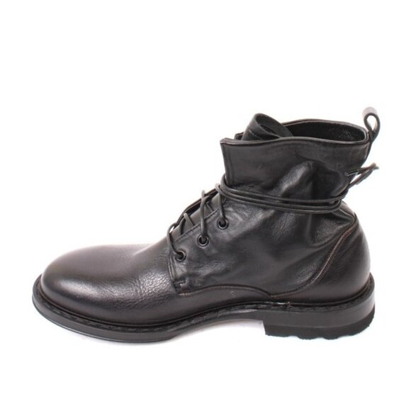 FABI 0665 Black Leather Lace-Up Ankle Boots main image 9